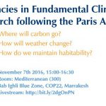 Urgencies in Fundamental Climate Research Following the Paris Agreement - Source: Paulavets, Katsia. ICSU Panel at CoP-22. Digital Image. Erica Key LinkedIn Page, 2016